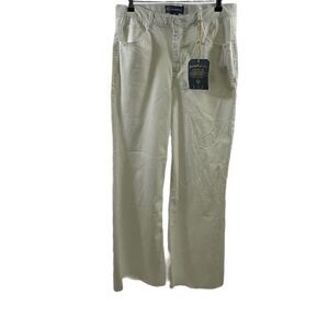 Democracy NWT White Ab Solution White Flare Jeans Size 10